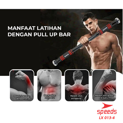 SPEEDS Pull Up Bar atau Door Chinning Bar Untuk pembentukan otot anda 013-4