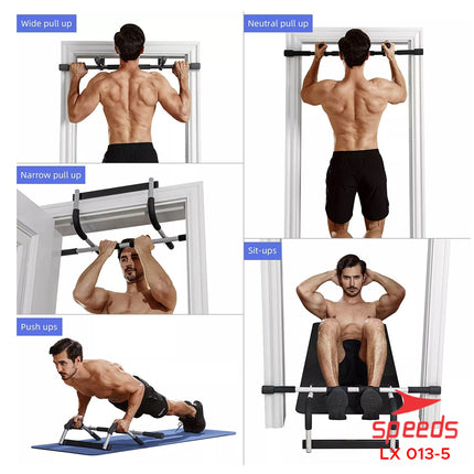 SPEEDS Pull Up Bar/Iron Gym /chin up / Bar Door Alat Fitness 6 in 1 013-5