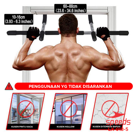 SPEEDS Pull Up Bar/Iron Gym /chin up / Bar Door Alat Fitness 6 in 1 013-5