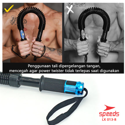 SPEEDS Power Twister 30 Kg Bar Exerciser Power Bender Workout Alat Fitness Olahraga Rumah 013-8