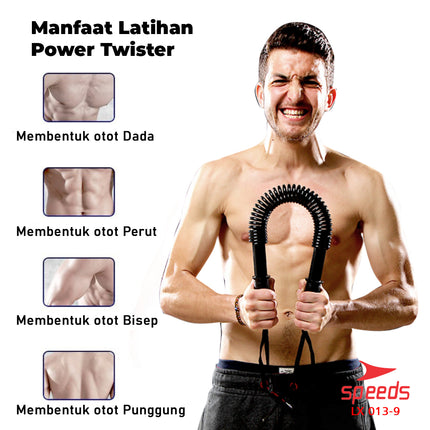 SPEEDS Power Twister 40 Kg Bar Exerciser Power Bender Workout Alat Fitness Olahraga Rumah 013-9