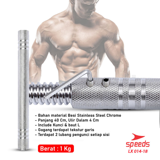 SPEEDS Dumbell Connecting Bar Dumbel Dumble Connector Rods Penyambung Dumbell 014-18