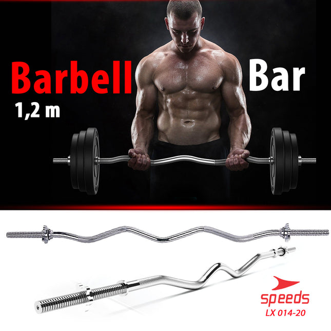 SPEEDS STICK BARBEL 120 cm STICK DUMBELL BAR EZ Curl Bar Stamina Fitness Gym Tongkat Barbel 014-20