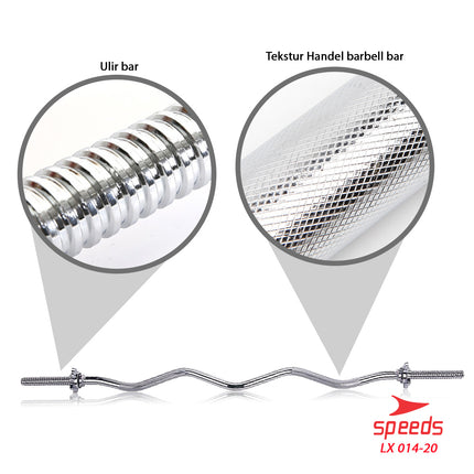 SPEEDS STICK BARBEL 120 cm STICK DUMBELL BAR EZ Curl Bar Stamina Fitness Gym Tongkat Barbel 014-20