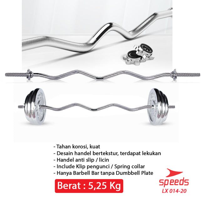 SPEEDS STICK BARBEL 120 cm STICK DUMBELL BAR EZ Curl Bar Stamina Fitness Gym Tongkat Barbel 014-20