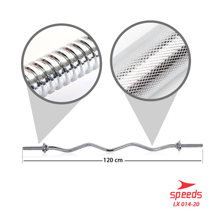 SPEEDS STICK BARBEL 120 cm STICK DUMBELL BAR EZ Curl Bar Stamina Fitness Gym Tongkat Barbel 014-20
