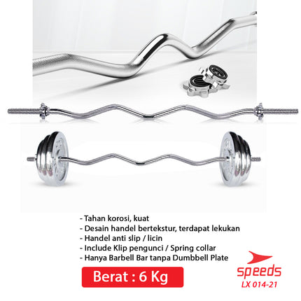 SPEEDS STICK BARBEL 150 cm STICK DUMBELL BAR EZ Curl Bar Stamina Fitness Gym Tongkat Barbel 014-21