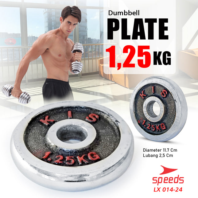 SPEEDS Plate Dumbell Plate Barbel 1,25 kg Diameter 3 cm Dumbell Plate Barbel Plate 014-24