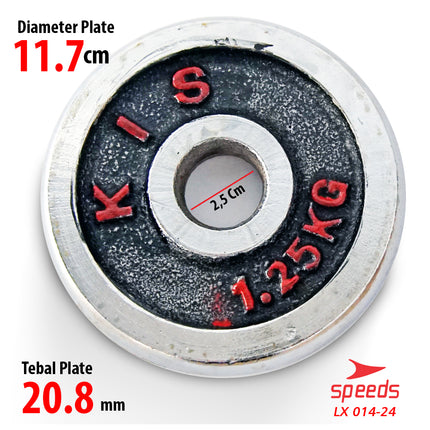 SPEEDS Plate Dumbell Plate Barbel 1,25 kg Diameter 3 cm Dumbell Plate Barbel Plate 014-24