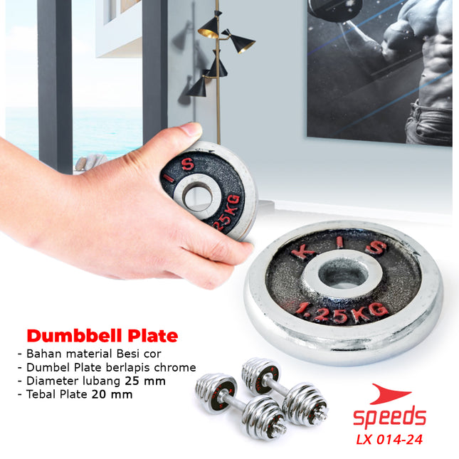 SPEEDS Plate Dumbell Plate Barbel 1,25 kg Diameter 3 cm Dumbell Plate Barbel Plate 014-24
