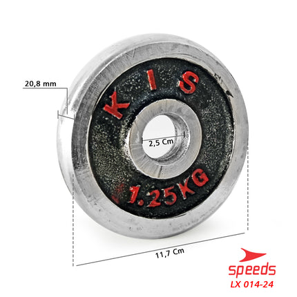 SPEEDS Plate Dumbell Plate Barbel 1,25 kg Diameter 3 cm Dumbell Plate Barbel Plate 014-24