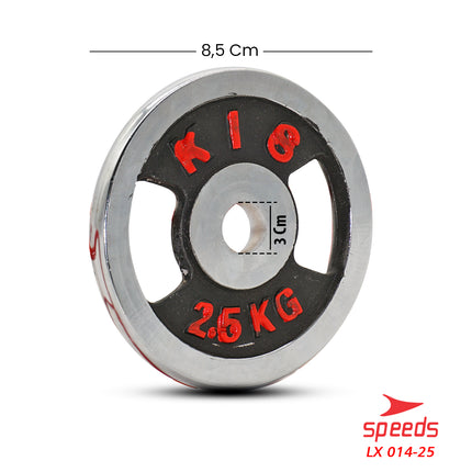 SPEEDS Plate Dumbell Plate Barbel 2,5 kg Diameter 3 cm Dumbell Plate Barbel Plate 014-25
