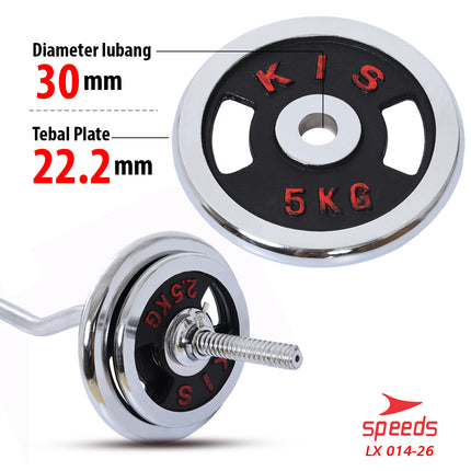 SPEEDS Plate Dumbell Plate Barbel 5 kg Diameter 3 cm Dumbell Plate Barbel Plate 014-26