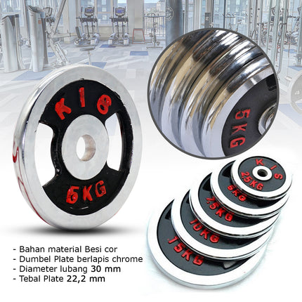 SPEEDS Plate Dumbell Plate Barbel 5 kg Diameter 3 cm Dumbell Plate Barbel Plate 014-26