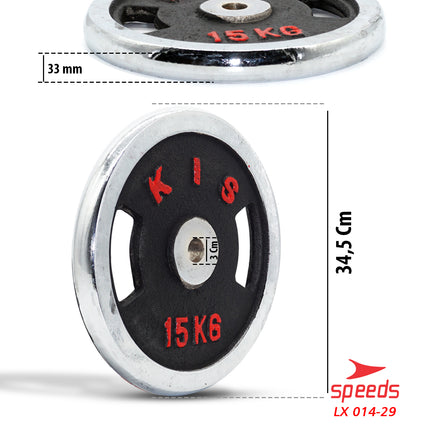 SPEEDS Plate Dumbell Plate Barbel 15 kg Diameter 3 cm Dumbell Plate Barbel Plate 014-29