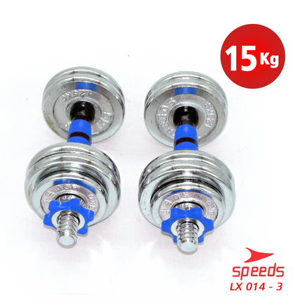 SPEEDS Barbell Dumbell Set Max Tiang Angkat Beban Fitness 15kg 014-3