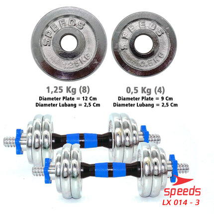 SPEEDS Barbell Dumbell Set Max Tiang Angkat Beban Fitness 15kg 014-3