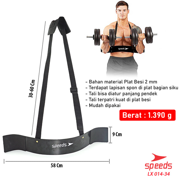 SPEEDS Bicep Triceps Arm Blaster Isolator Barbell Dumbell Dumble Gym Fitness 014-34