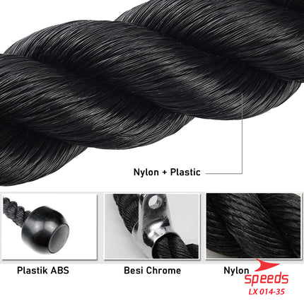 SPEEDS Tali Pull Rope untuk Olahraga/Melatih Otot Tricep Rope 014-35