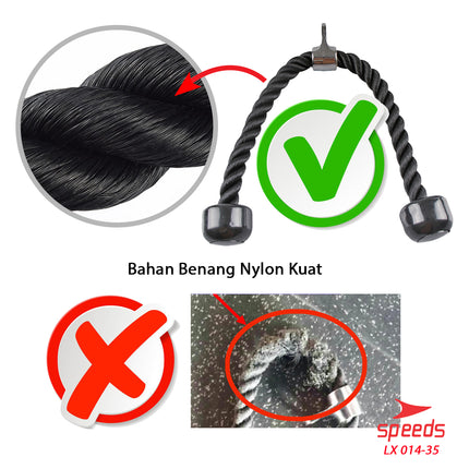 SPEEDS Tali Pull Rope untuk Olahraga/Melatih Otot Tricep Rope 014-35