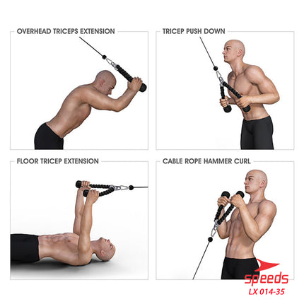 SPEEDS Tali Pull Rope untuk Olahraga/Melatih Otot Tricep Rope 014-35