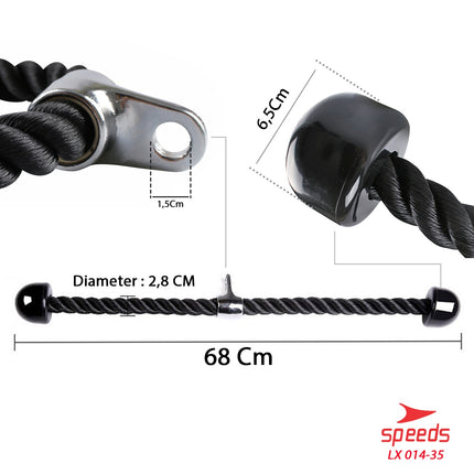 SPEEDS Tali Pull Rope untuk Olahraga/Melatih Otot Tricep Rope 014-35