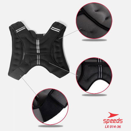 SPEEDS Weighted Vest Rompi Pemberat Beban 5 kg Jacket Adjustable Weight Jacket Bending 014-36