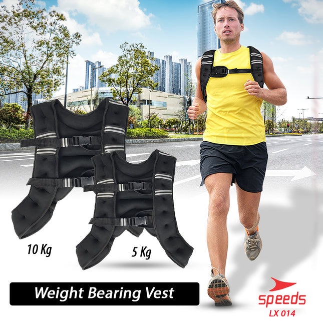 SPEEDS Weighted Vest Rompi Pemberat Beban 10 kg Jacket Adjustable Weight Jacket Bending 014-37