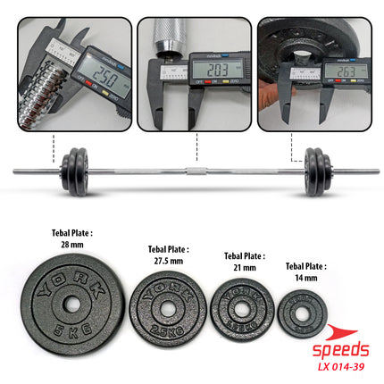 SPEEDS Dumbel Barbel Set 50Kg 014-39
