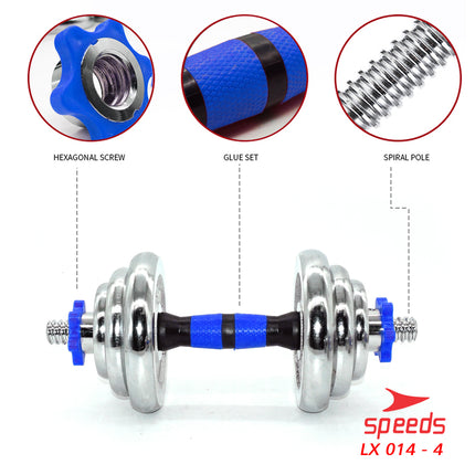 SPEEDS Barbel Dumbell Set Max Tiang Angkat Beban Fitness 20kg 014-4