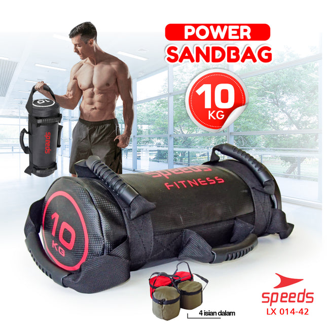 SPEEDS Power Sand Bag Power Bag Pemberat Tubuh 10Kg Tas Pasir Untuk Gym dan Fitness 014-42