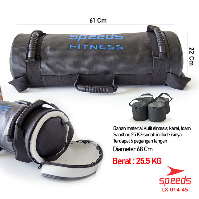 SPEEDS Power Sand Bag Power Bag Pemberat Tubuh 25Kg Tas Pasir Untuk Gym dan Fitness 014-45