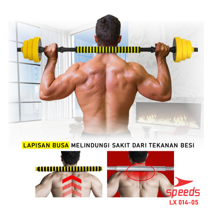 SPEEDS Dumbell Barbel Set 25Kg 014-5