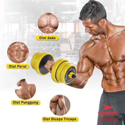 SPEEDS Dumbell Barbel Set 25Kg 014-5
