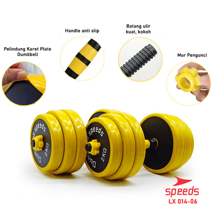 SPEEDS Dumbell Barbel Set 30Kg 014-6