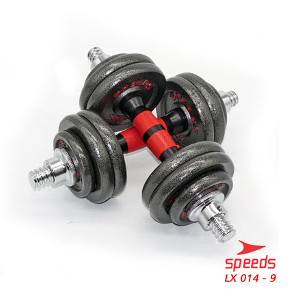 SPEEDS Dumbell Barbel Set 15Kg Tiang Angkat Beban Besi Stainless 15 Kg 014-9