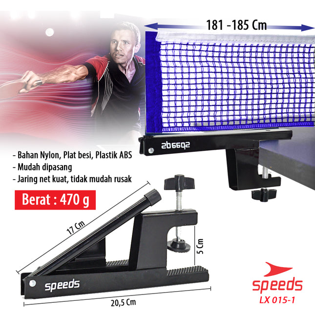 SPEEDS NET PINGPONG / NET Original Net Jaring Tenis Meja Pingpong Model Tarik Tennis Ball Net 015 -1