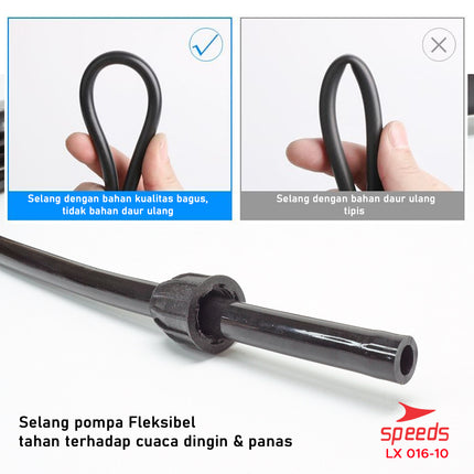 SPEEDS Pompa Angin Sepeda Manual Pompa Ban Motor Pompa Mini Pompa Tangan Multifungsi 016-10