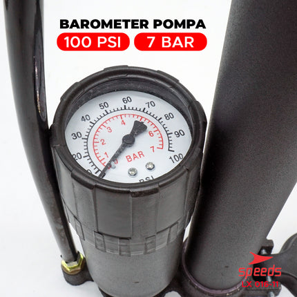 SPEEDS Pompa Angin Manual Untuk Ban sepeda, motor atau lainnya Alumunium Steel 016-11