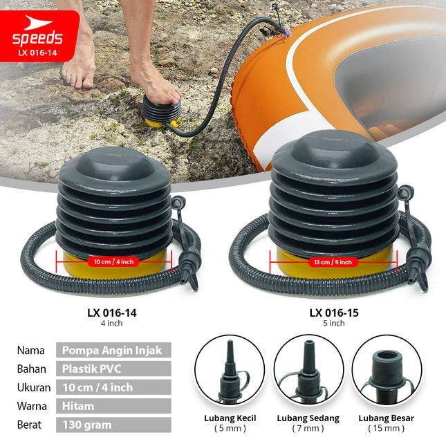 SPEEDS Pompa Angin Mini Pompa Manual Pompa Angin Tangan Pump Kolam 016-14
