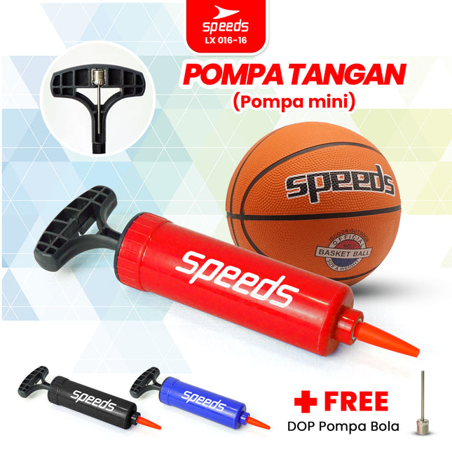 SPEEDS Pompa Sepeda Pompa Bola / Pompa Ban Air Hand Pump Baloon Multifungsi Pompa Angin 016-16