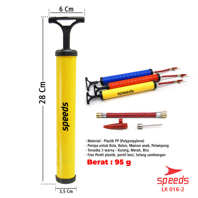 SPEEDS Pompa Sepeda / pompa bola / pompa ban. / Pompa multifungsi Pompa Angin 016-2