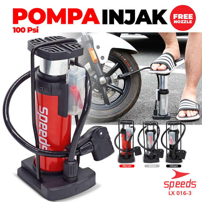 SPEEDS Pompa Sepeda / pompa bola / pompa ban. / Pompa multifungsi / Pompa Angin 016-3