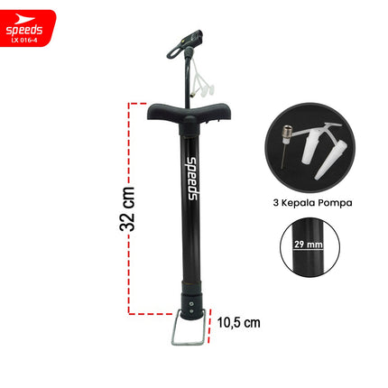 SPEEDS Pompa Angin Mini Ban Sepeda Motor / Ban sepeda / Bola Pump Mini Serbaguna 016-4