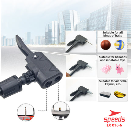 SPEEDS Mini Foot Pump Portable High Pressure-Pompa Angin Kaki Untuk ban mobil, motor 016-6