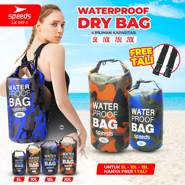 SPEEDS Dry Bag Waterproof Portabel Tas Anti Air Tas Selempang Ocean Pack Dry Bag Ransel Pelampung Apung 017-1