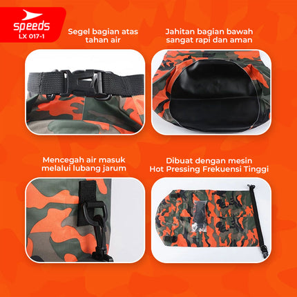 SPEEDS Dry Bag Waterproof Portabel Tas Anti Air Tas Selempang Ocean Pack Dry Bag Ransel Pelampung Apung 017-1