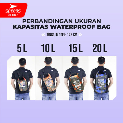 SPEEDS Dry Bag Waterproof Portabel Tas Anti Air Tas Selempang Ocean Pack Dry Bag Ransel Pelampung Apung 017-1