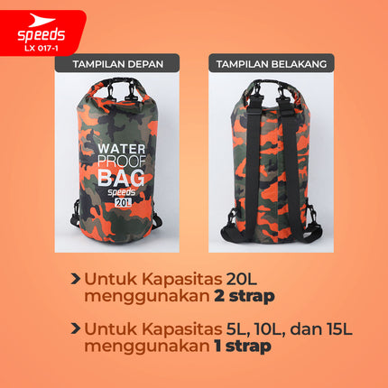SPEEDS Dry Bag Waterproof Portabel Tas Anti Air Tas Selempang Ocean Pack Dry Bag Ransel Pelampung Apung 017-1