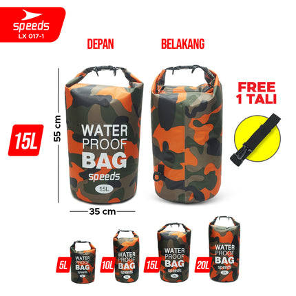 SPEEDS Dry Bag Waterproof Portabel Tas Anti Air Tas Selempang Ocean Pack Dry Bag Ransel Pelampung Apung 017-1